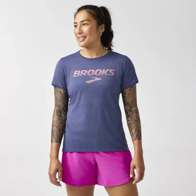 Camiseta de manga corta Brooks Distance 3.0