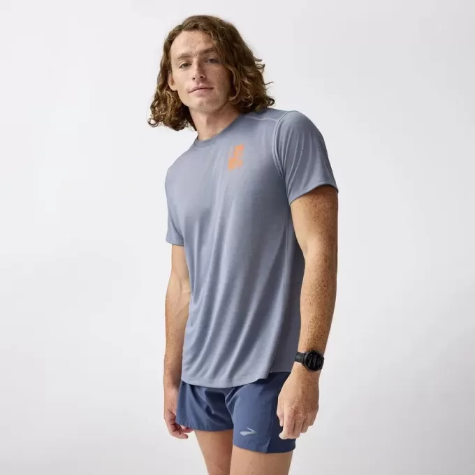 Camiseta de manga corta Brooks Distance 3.0