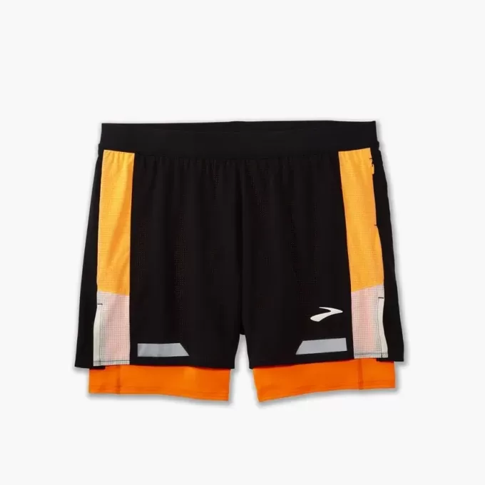 Pantalón corto 2 en 1 Run Visible 5″ 2.0 para hombre de Brooks