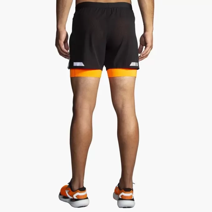 Pantalón corto 2 en 1 Run Visible 5″ 2.0 para hombre de Brooks
