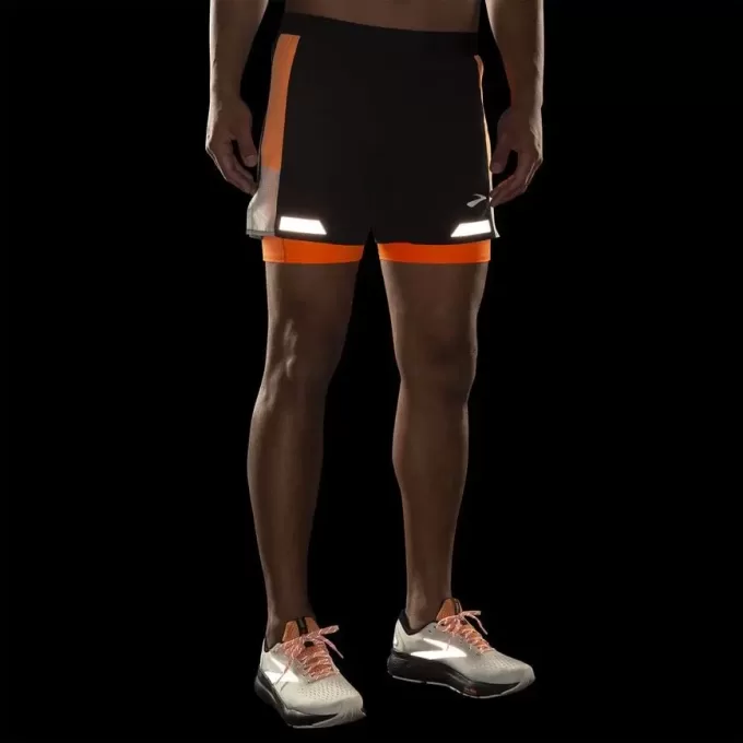 Pantalón corto 2 en 1 Run Visible 5″ 2.0 para hombre de Brooks